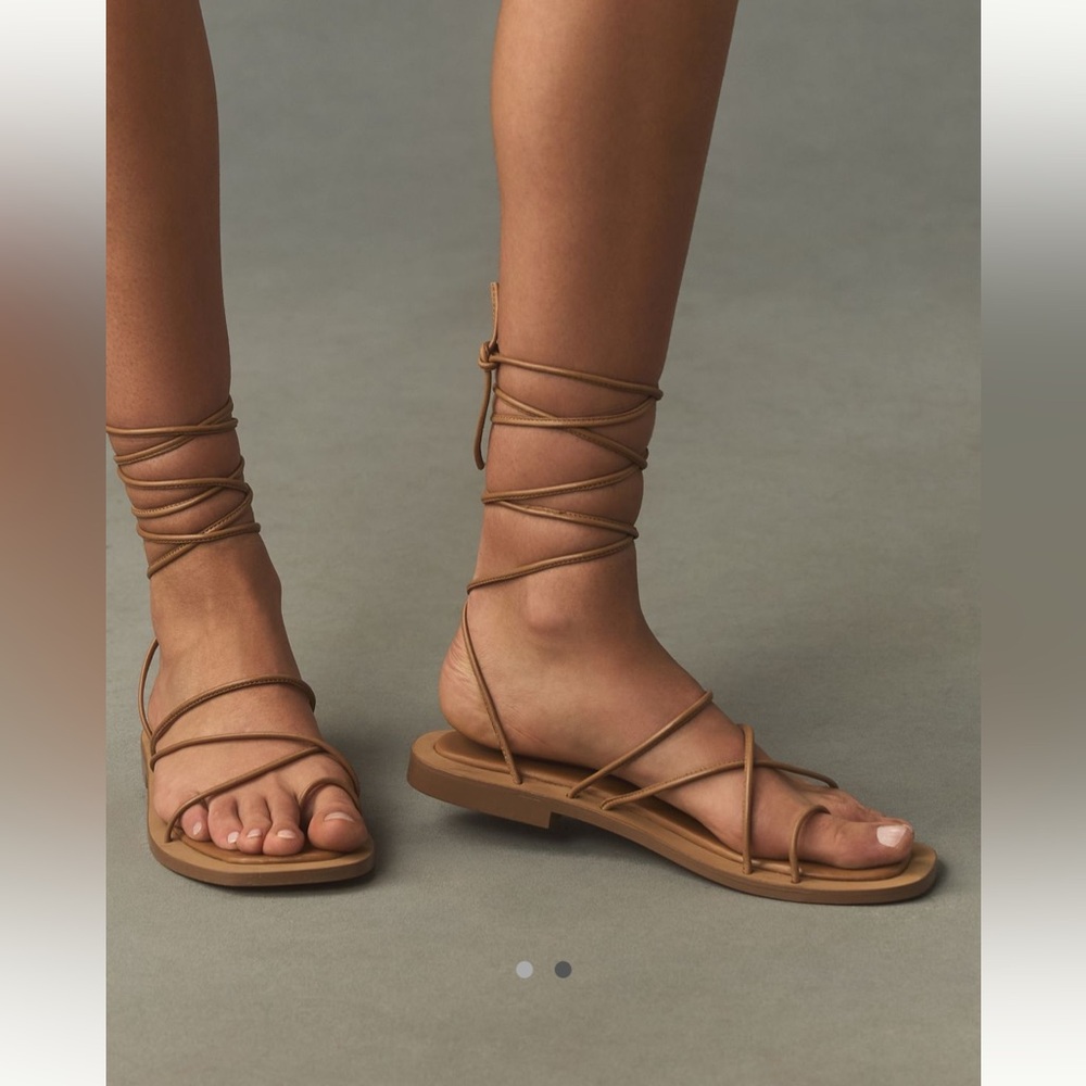 Seychelles Lilac  Leather Tie Sandals